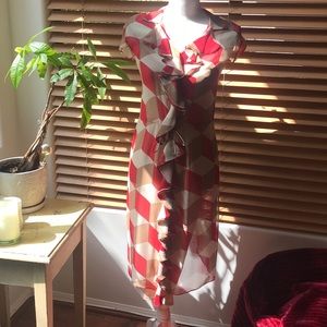 Diane Von Furstenberg sheer silk dress